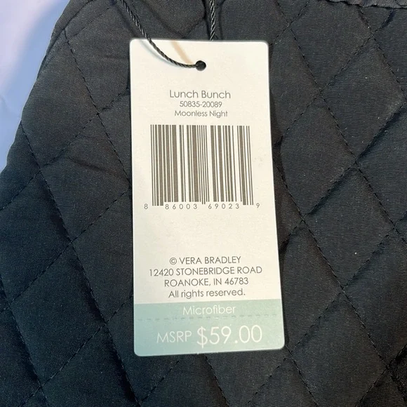 Vera Bradley Lunch Bunch in Moonless Night  NWT - Picture 4 of 5